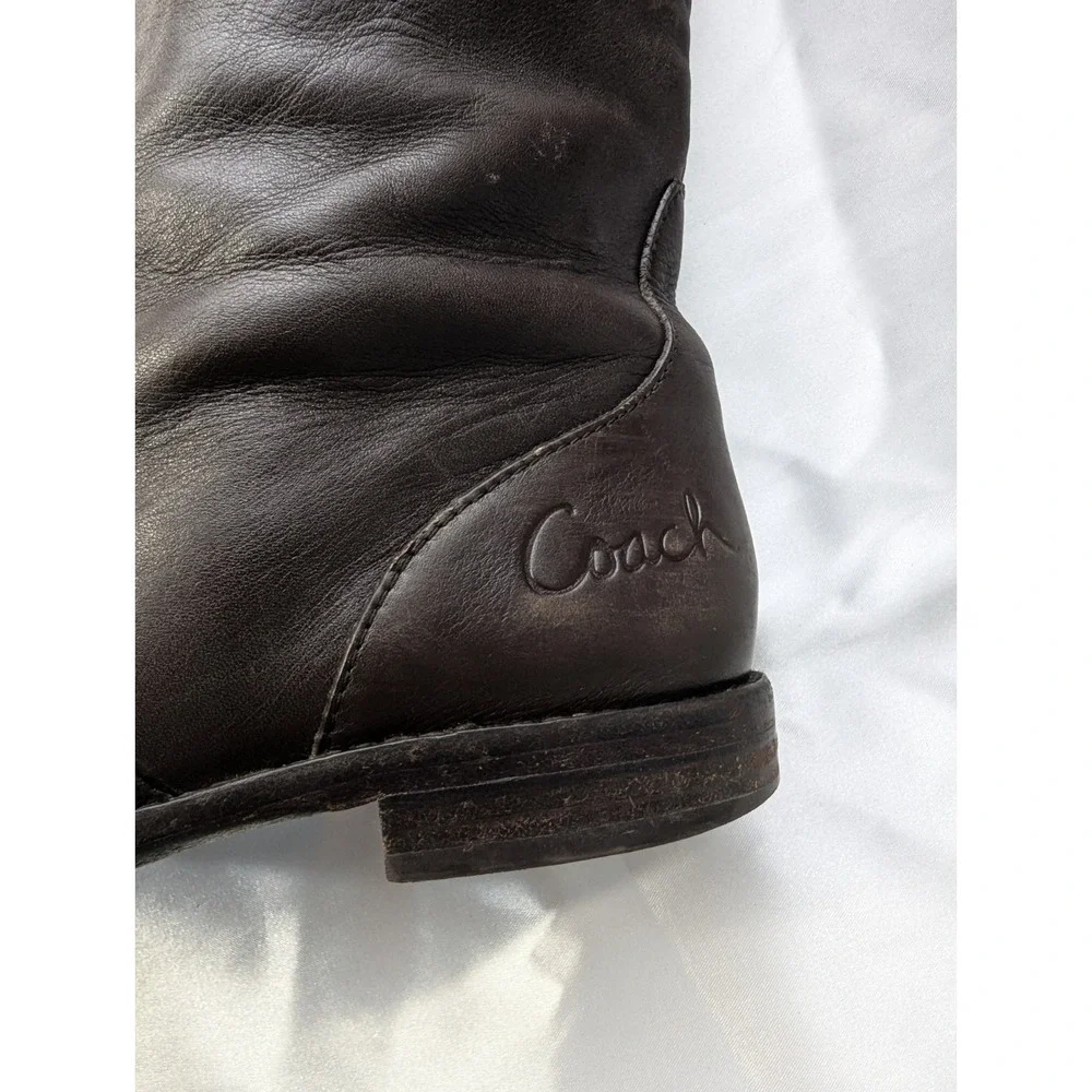 Coach Cheyenne Over the Knee Genuine Leather Riding‎ Boots Women's Size 7.5 B
